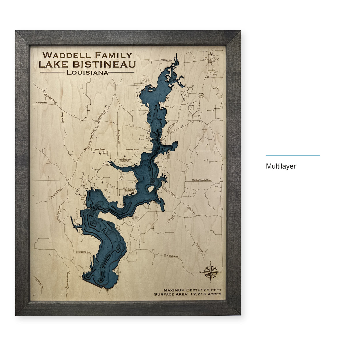 Bistineau Waddell wood map — multilayer, layer option shown
