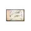 Framed  wooden map of Black Bear Golf Club in Parker, Colorado on a white background.