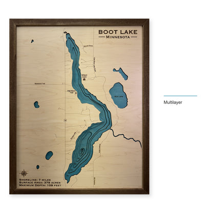 Boot Minnesota wood map — multilayer, layer option shown