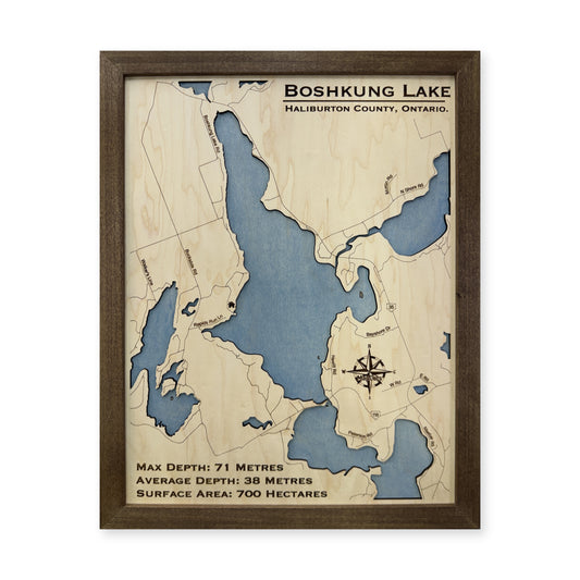 Boshkung Sherwood wood map — single layer, white background