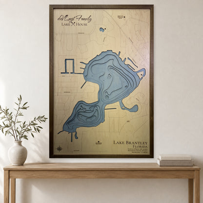 Brantley Devlugt wood map — multilayer, staged room mockup