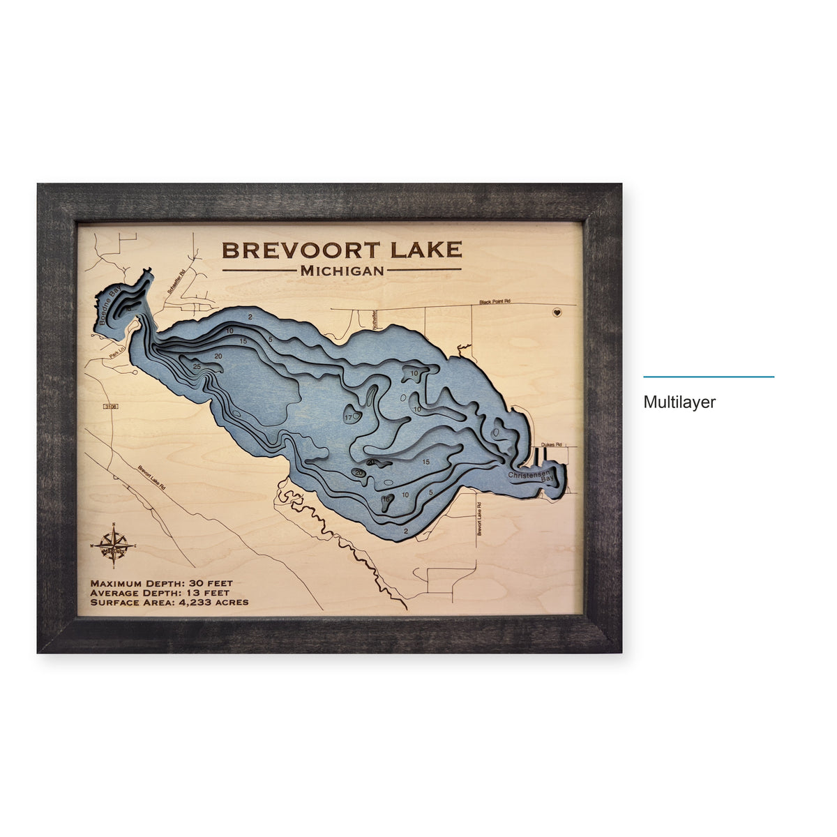 Brevoort Charcoal wood map — multilayer, layer option shown