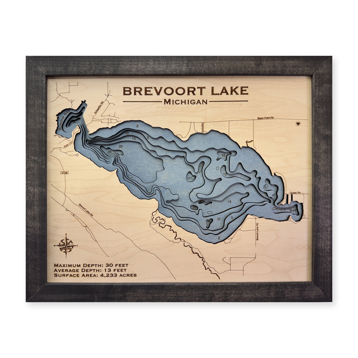 Brevoort Charcoal wood map — multilayer, white background