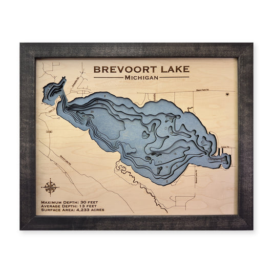Brevoort Charcoal wood map — multilayer, white background