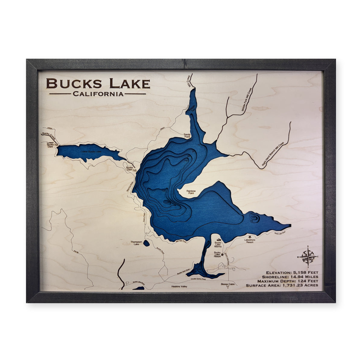 Bucks Charcoal wood map — multilayer, white background