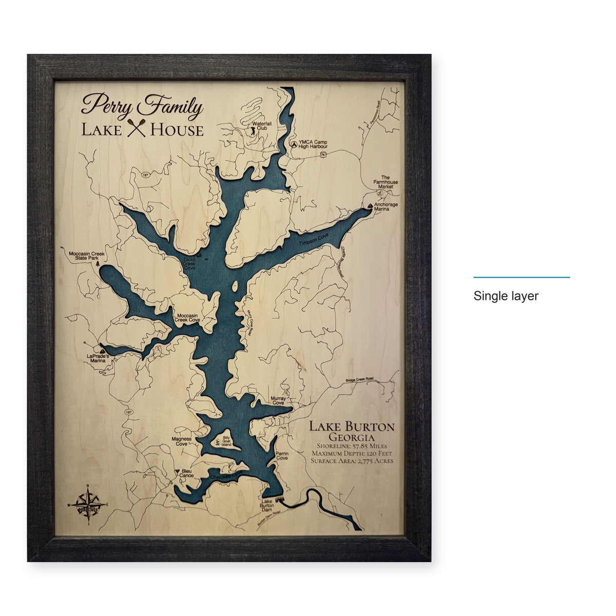 Burton Perry wood map — single layer, layer option shown