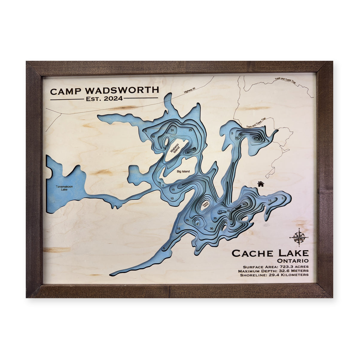 Cache Wadsworth wood map — multilayer, white background