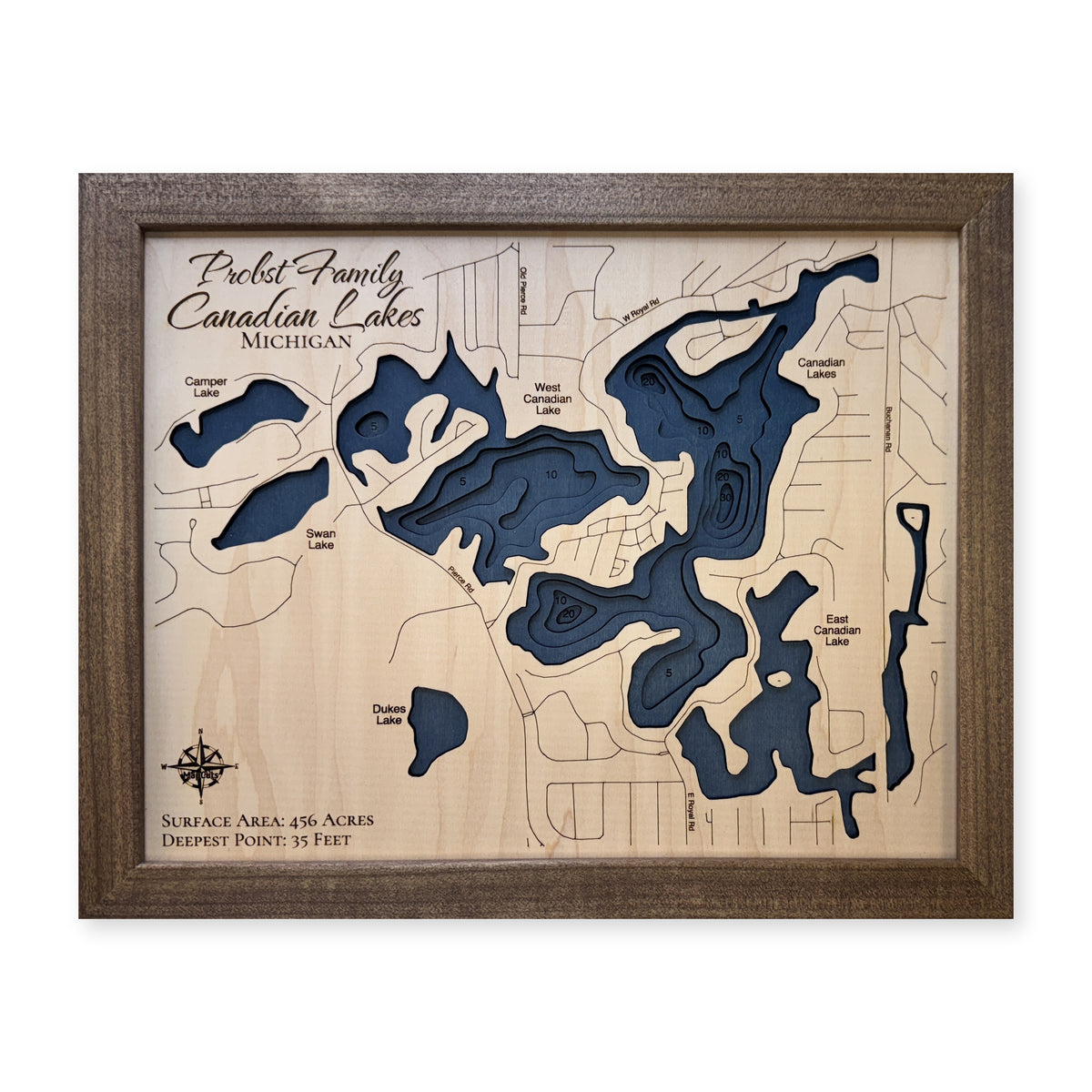 Canadian Probst wood map — multilayer, white background