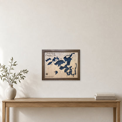Canadian Probst wood map — multilayer, staged room mockup
