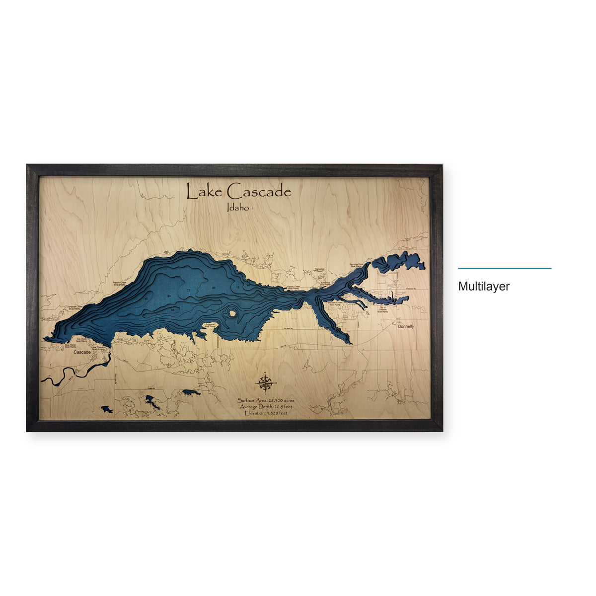 Cascade Charcoal wood map — multilayer, layer option shown