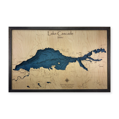 Cascade Charcoal wood map — multilayer, white background