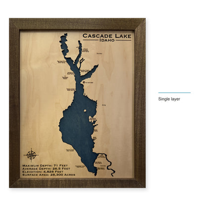 Cascade No Roads wood map — single layer, layer option shown