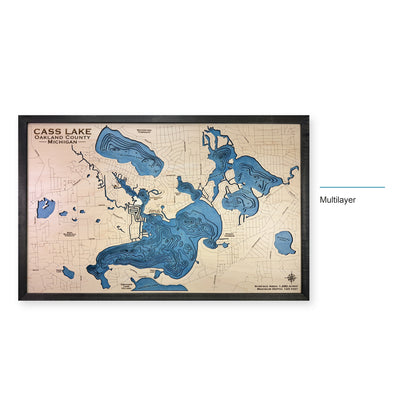 Cass Lake Multilayer wood map — multilayer, layer option shown
