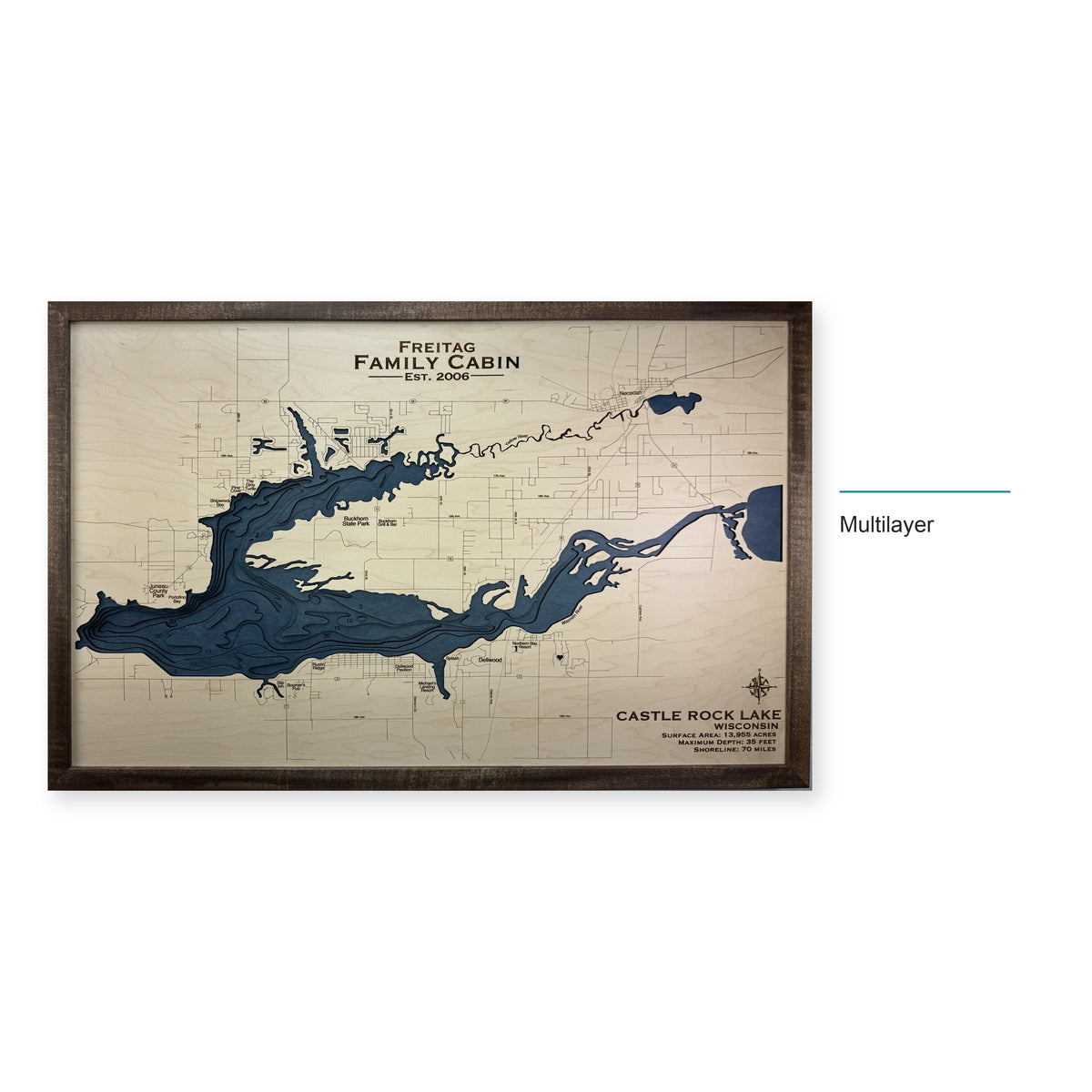 Castle Rock Freitag wood map — multilayer, layer option shown