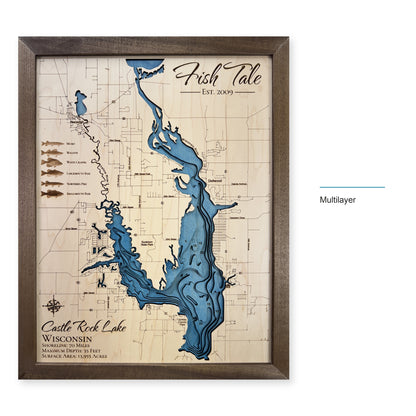 Castle Rock Lake wood map — multilayer, layer option shown