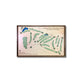 Framed wooden golf map of Cedar Hill Country Club on a white background.
