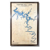 Center Hill Lake single water layer map on a white background. 