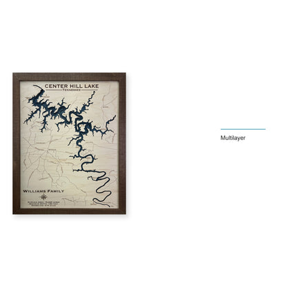 Center Hill Lake, Wood Map — multilayer example, layer option shown