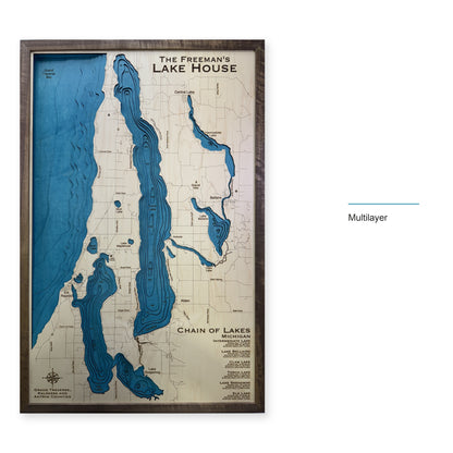 Chain Lakes Freeman wood map — multilayer, layer option shown