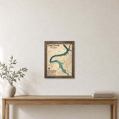 Cheat Seago wood map — multilayer, staged room mockup