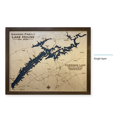 Cherokee Lake Hannon wood map — single layer, layer option shown