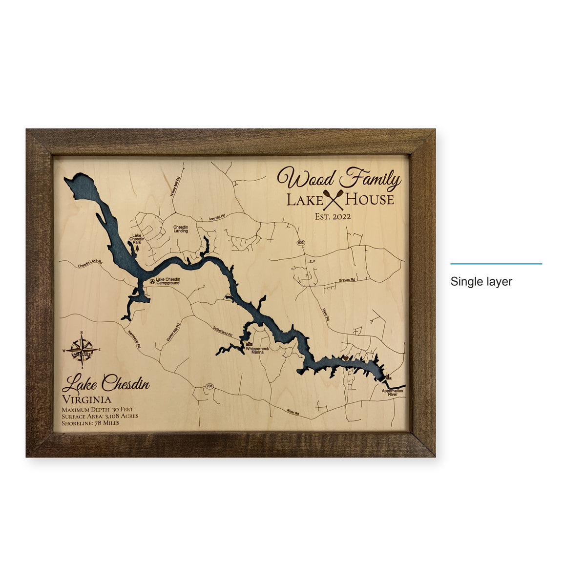 Chesdin Wood wood map — single layer, layer option shown