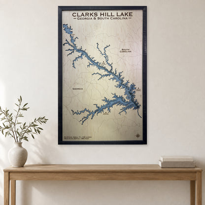 Clarks Hill Multi wood map — multilayer, staged room mockup