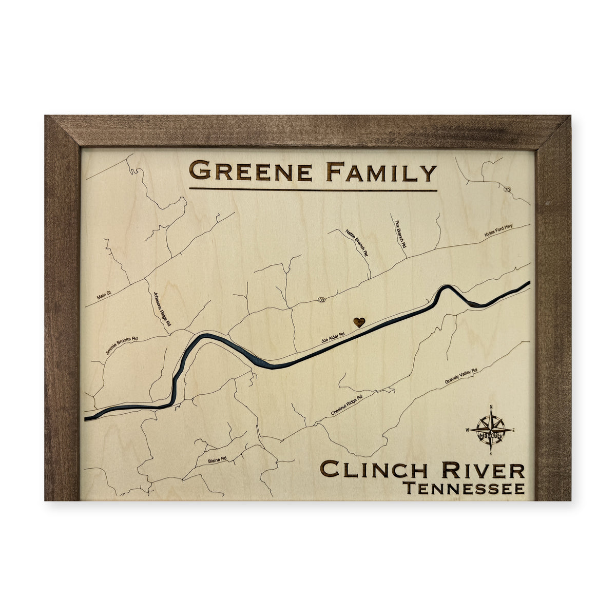 Clinch Greene wood map — single layer, white background
