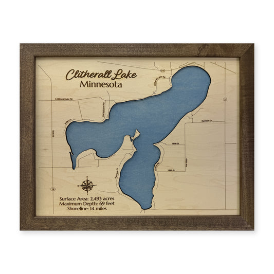 Clitherall Single wood map — single layer, white background