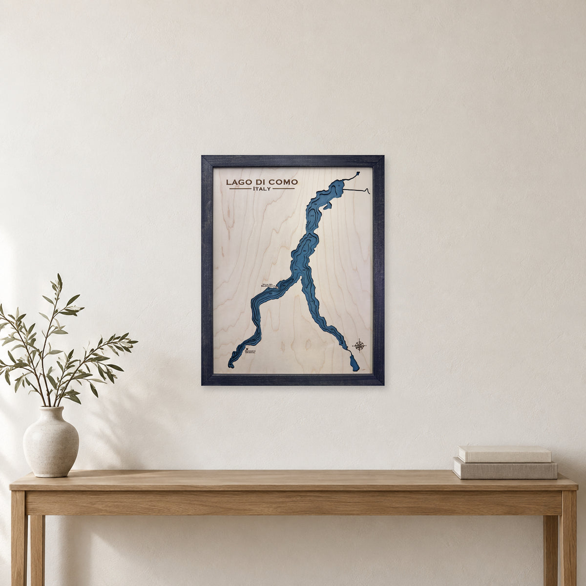Como Charcoal Guzman wood map — multilayer, staged room mockup