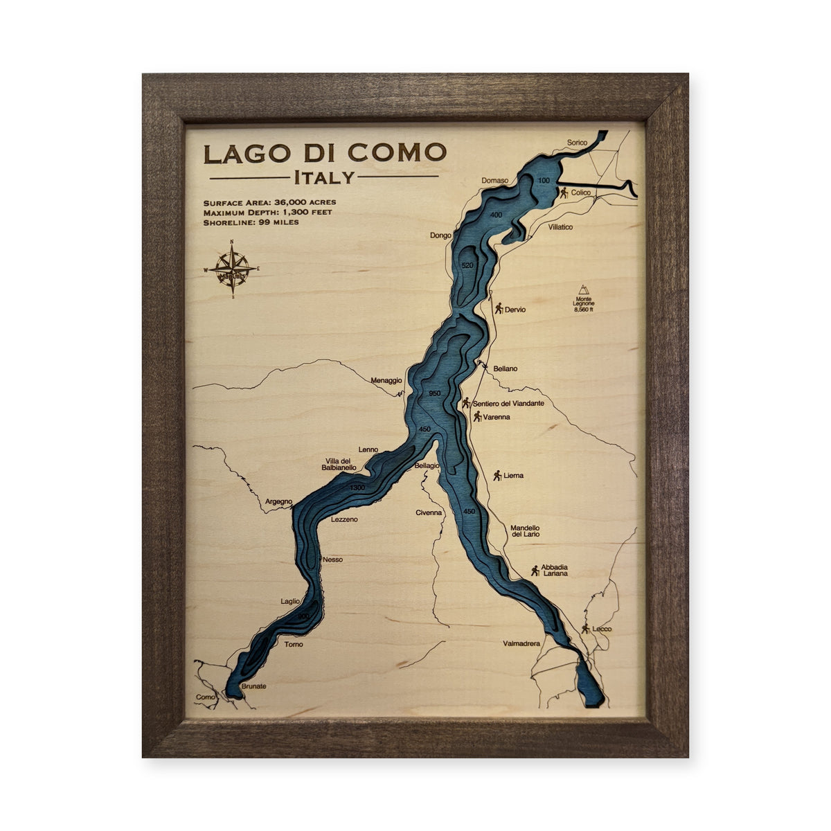 Como Zheng wood map — multilayer, white background