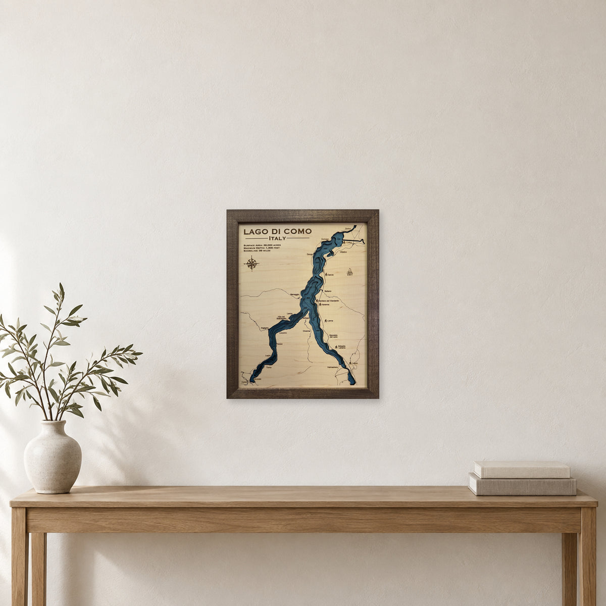Como Zheng wood map — multilayer, staged room mockup