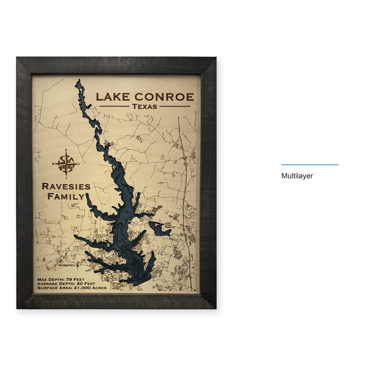 Conroe Ravesies wood map — multilayer, layer option shown