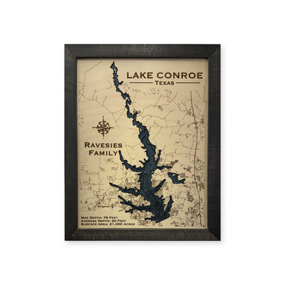 Conroe Ravesies wood map — multilayer, white background