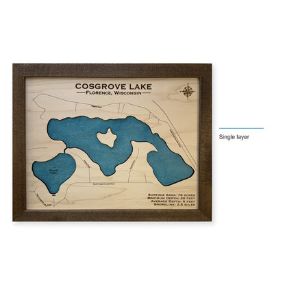 Cosgrove Lake wood map — single layer, layer option shown