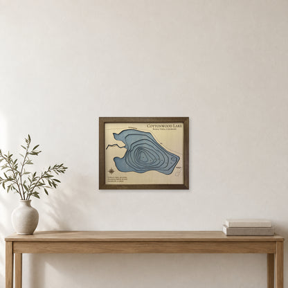 Cottonwood Esme wood map — multilayer, staged room mockup