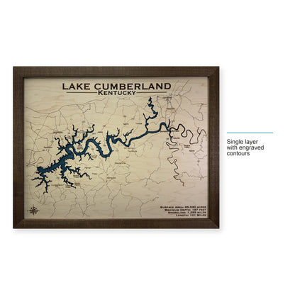 Cumberland Plain wood map — single layer with engraved contours, layer option shown