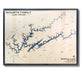 Multi water layer Norris Lake map with a black frame. 