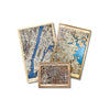 3 examples of MapCuts' custom city maps on a white background. 
