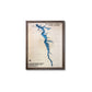 Framed map of Lake Roaming Rock with personalized title on a white background