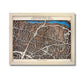 Custom city map of McLean, Virginia, with a natural wood colored frame. 