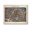 Custom city map of McLean, Virginia, with a natural wood colored frame. 