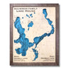 Okoboji Lakes map with personalized title. 