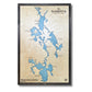 Custom single water layer map of Portage Lakes.