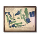 A 3D wooden golf map commemorating a 1st hole in one. 
