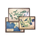 Examples of different golf course maps. 