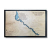 Wooden map of Lake Havasu with personalized title on a white background.