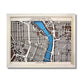 Wooden city map of a custom section of Portland, OR.
