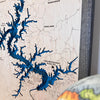 Close up image showing map details. 