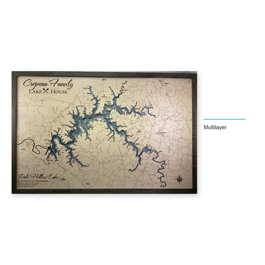 Dale Hollow Lake Wood Map — multilayer example, layer option shown
